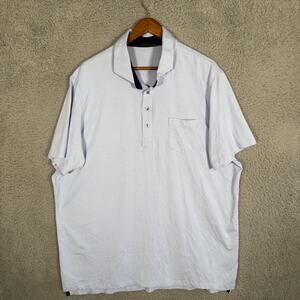 Greyson Pima Cotton Apache Polo Shirt Blue Men's XXL 2XL Short-Sleeve Golf